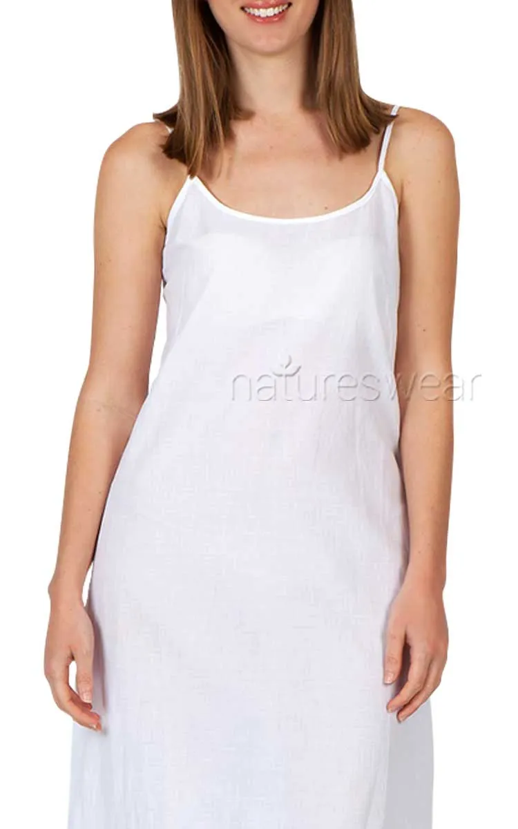 Arabella Monica Cotton Nightgown Sleeveless in White MD-44