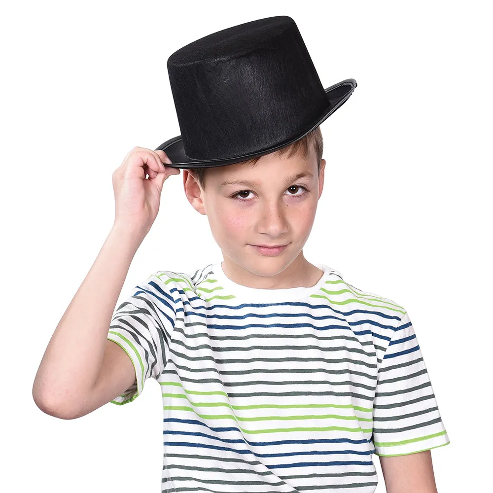 Black Costume Top Hats (one dozen)
