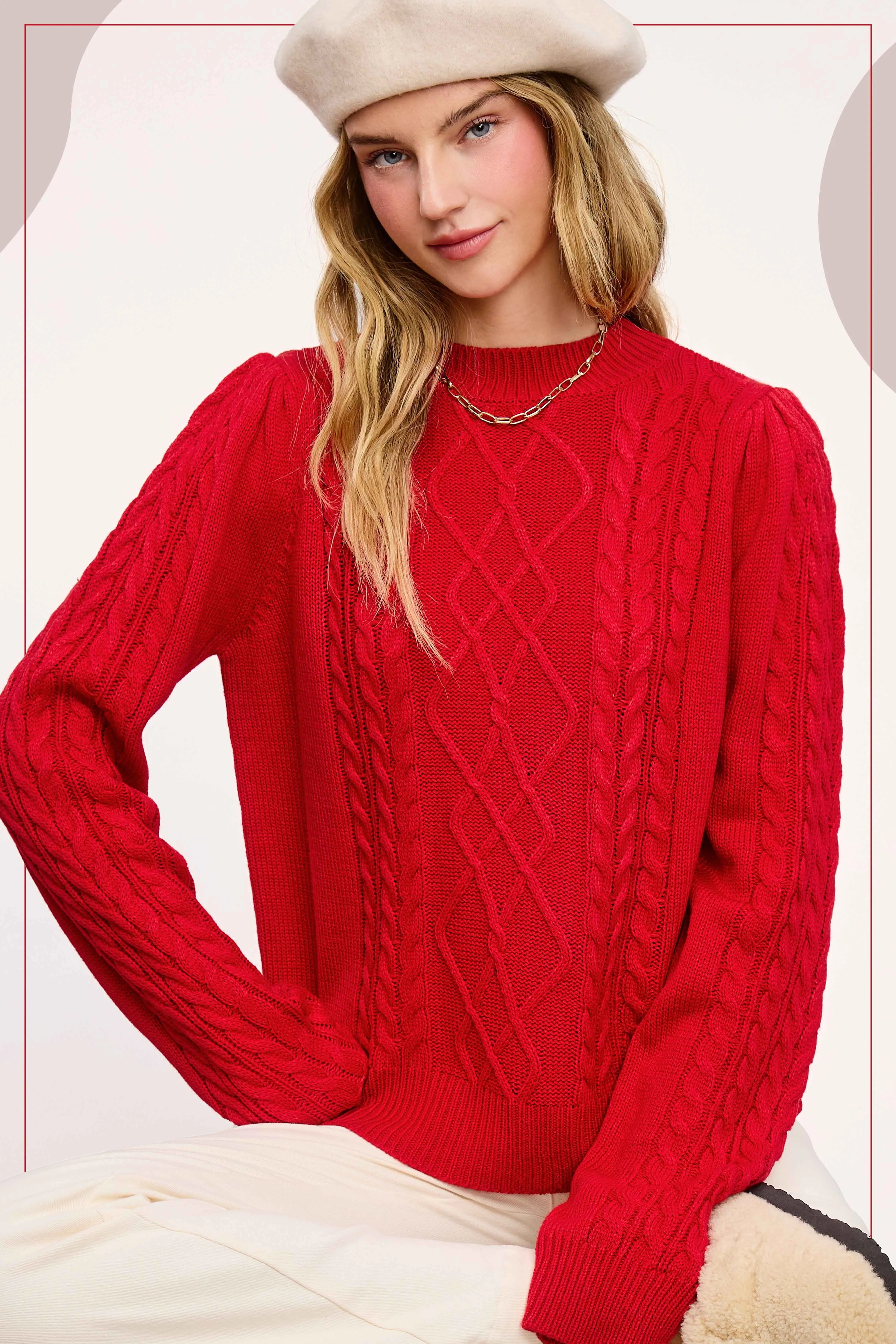 Bright Red Sweater