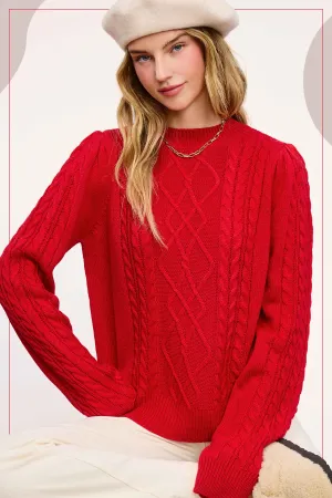 Bright Red Sweater