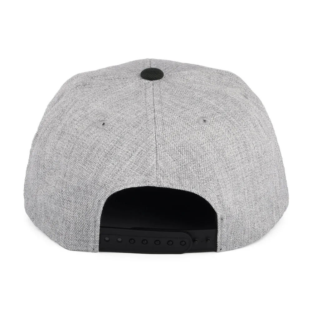 Brixton Hats Alpha Square NetPlus MP Snapback Cap - Heather Grey-Black