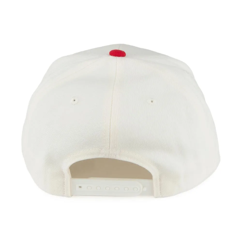 Brixton Hats Oath III Snapback Cap - White-Red