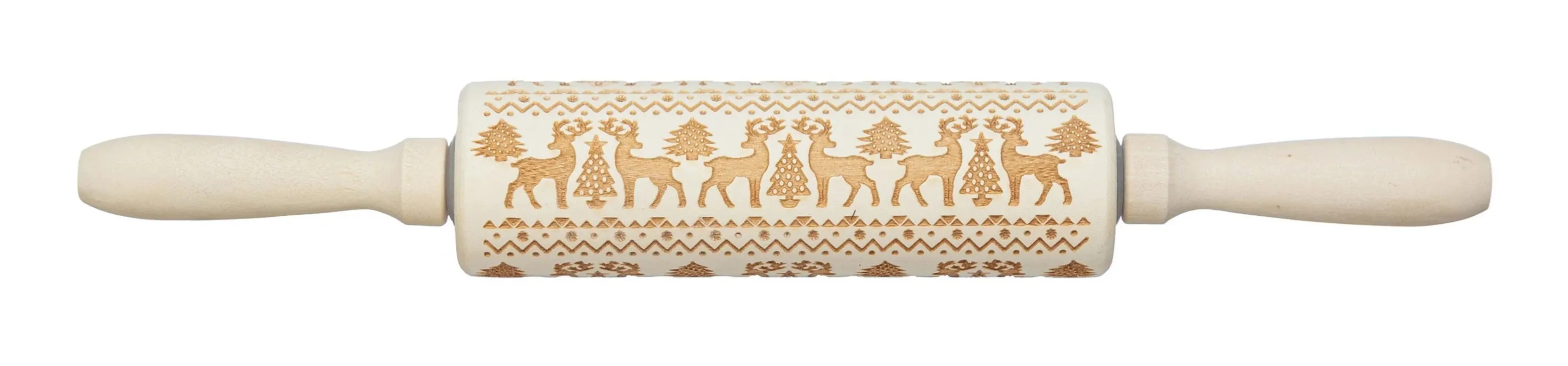 Carved Wood Rolling Pin in Various Styles