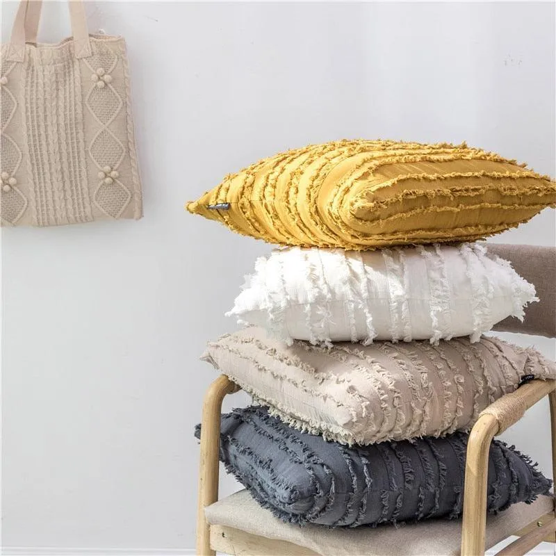 Chic Tassel & Embroidery Pillow Cover: Luxurious Home Accent Upgrade