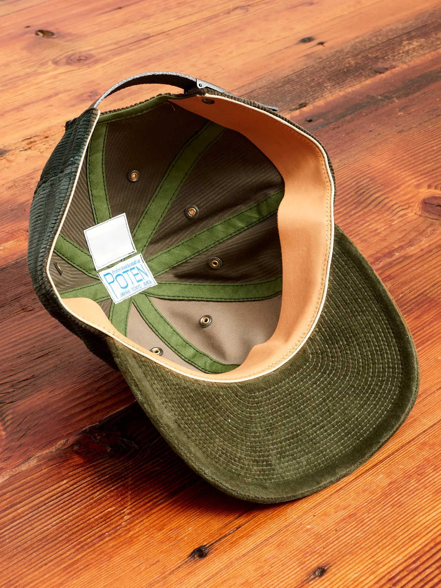 Cord & Velvet Cap in Olive
