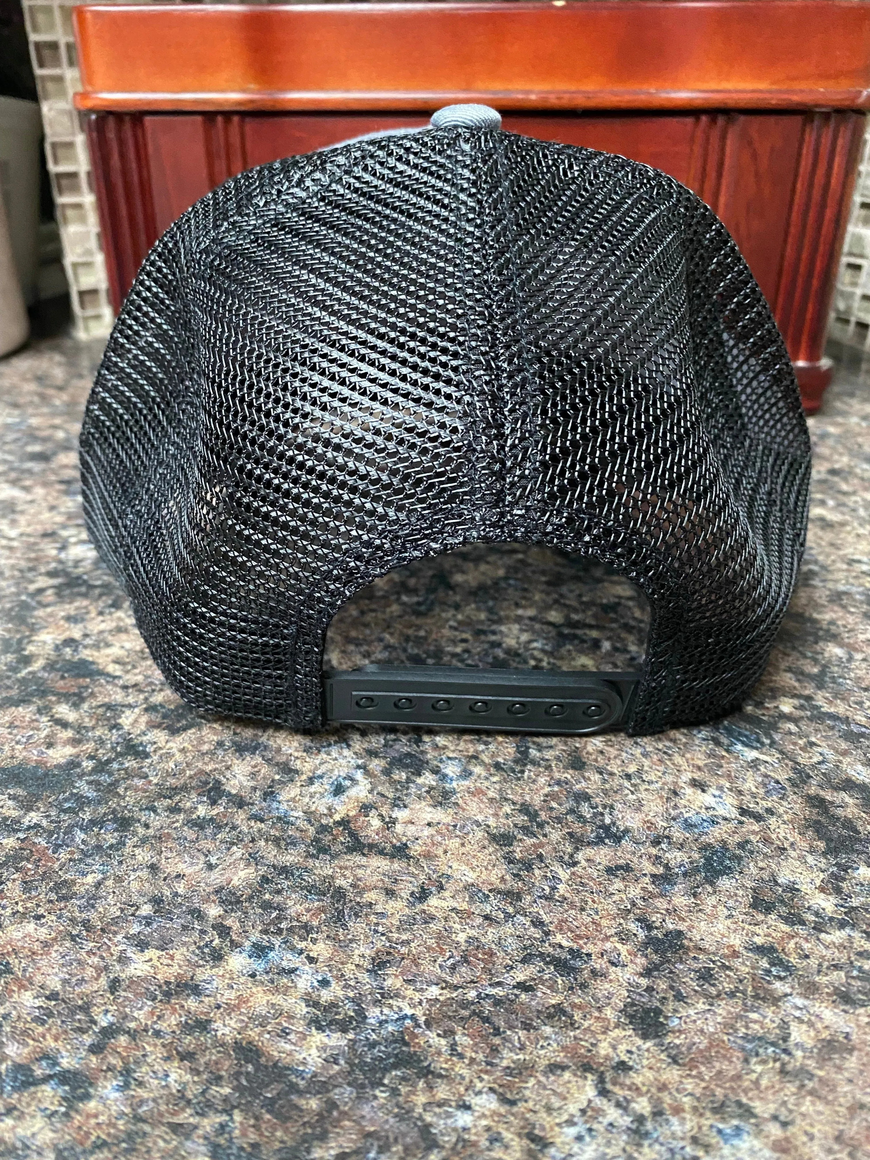 Custom Leather Patch Hat. Ohio Leather Truck Hat. Laser Engraved Patch Hat.