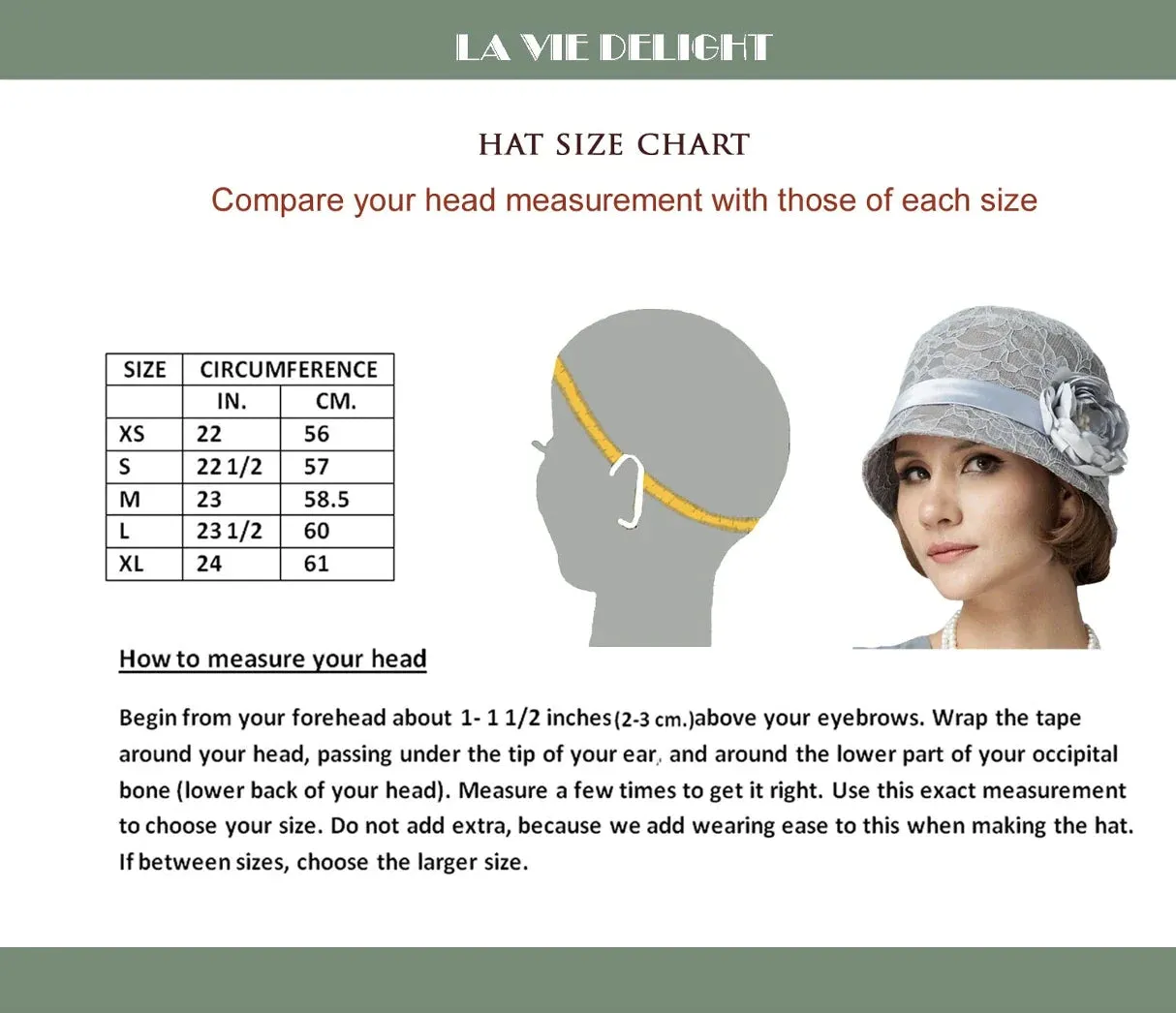 Cute cloche hat in off-white cotton and floral print in red/white/blue