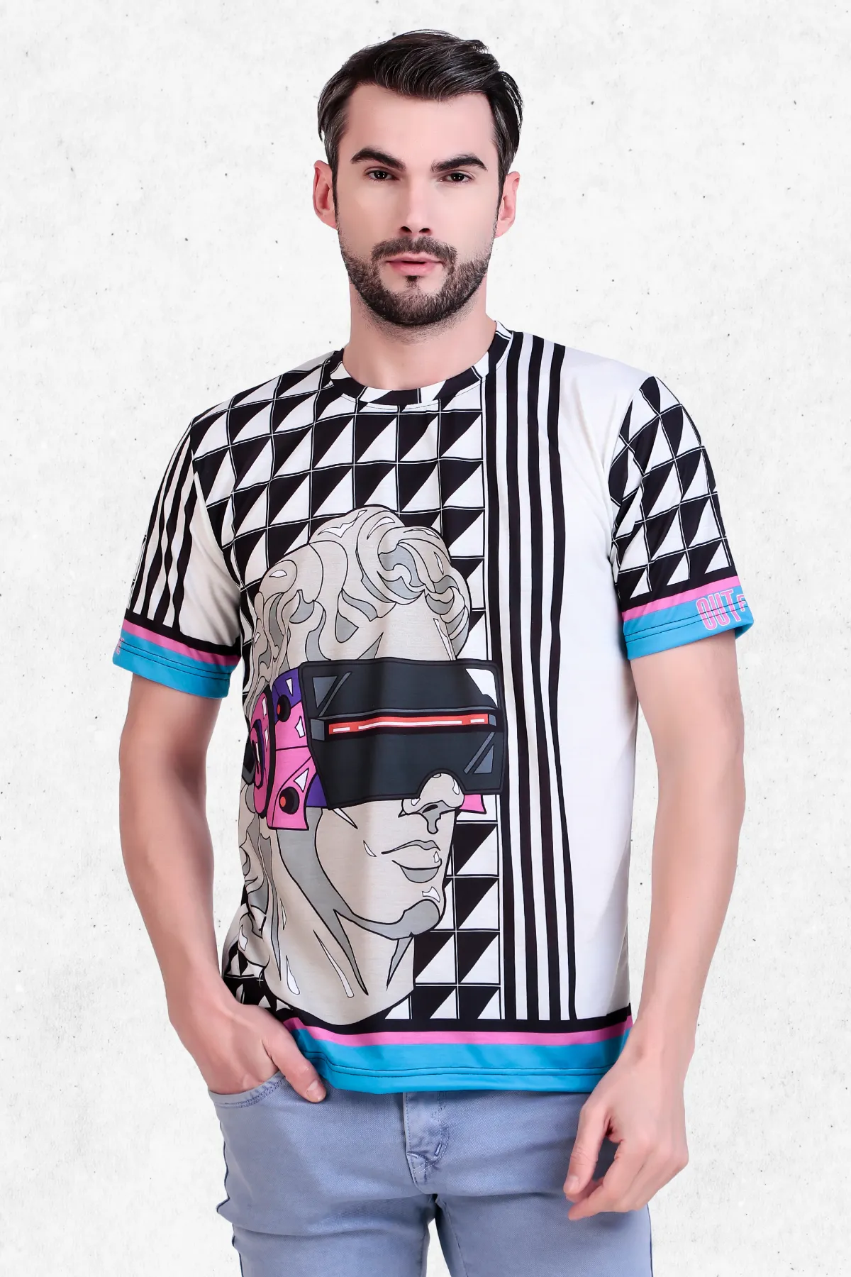 David Illustration Abstract Print Tee