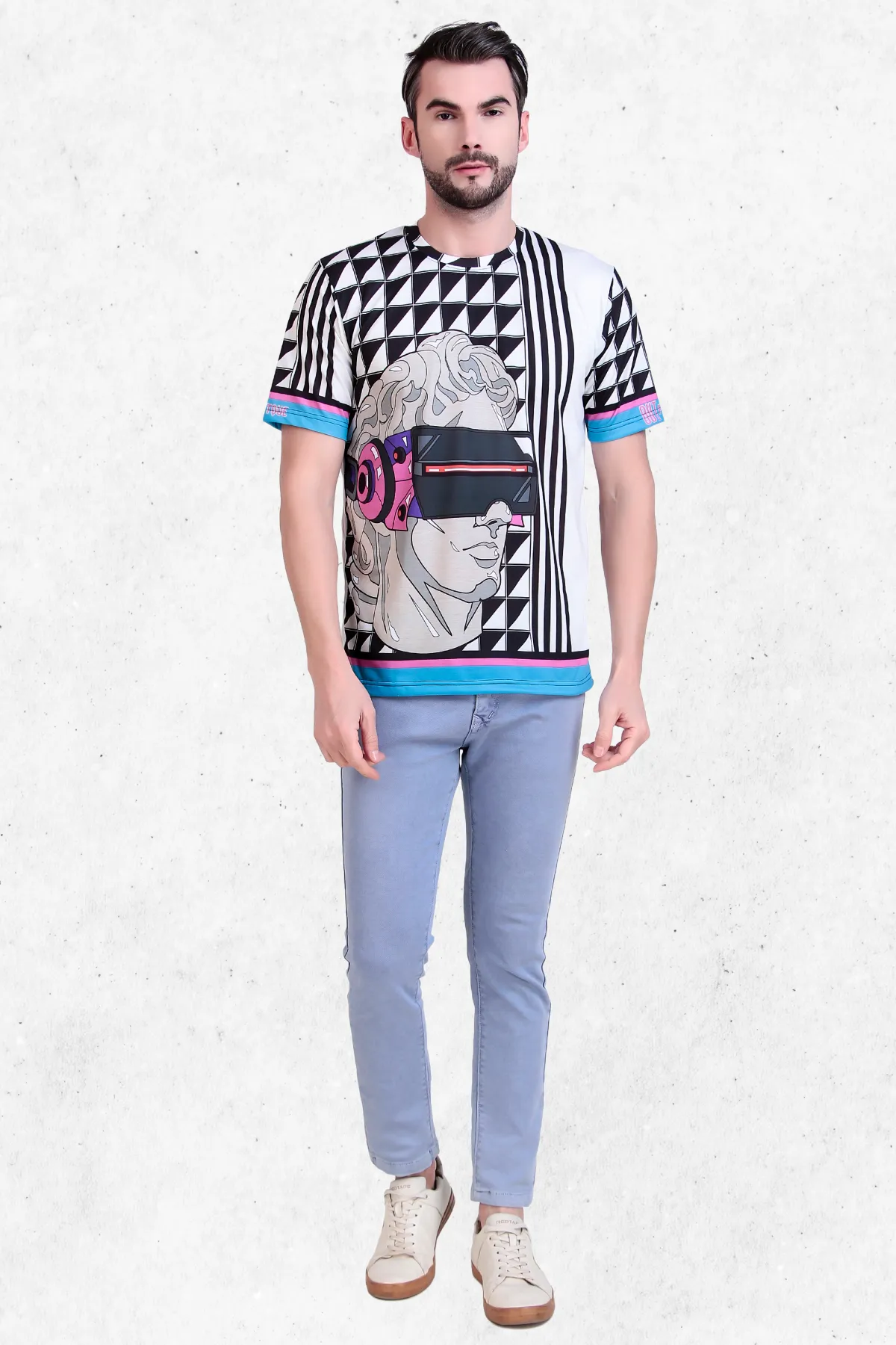 David Illustration Abstract Print Tee