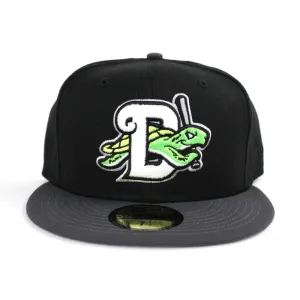 Daytona Tortugas New Era 59Fifty Fitted Hat (Air Jordan Retro 10 Black Gray Lime Gray Under Brim)