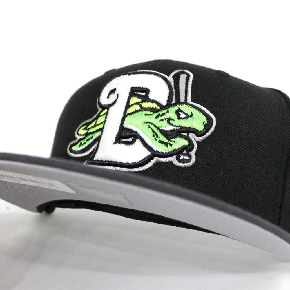 Daytona Tortugas New Era 59Fifty Fitted Hat (Air Jordan Retro 10 Black Gray Lime Gray Under Brim)