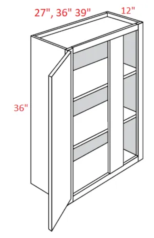 EB10-WBC27/3036 Elegant White Assembled Wall Blind Corner Cabinet