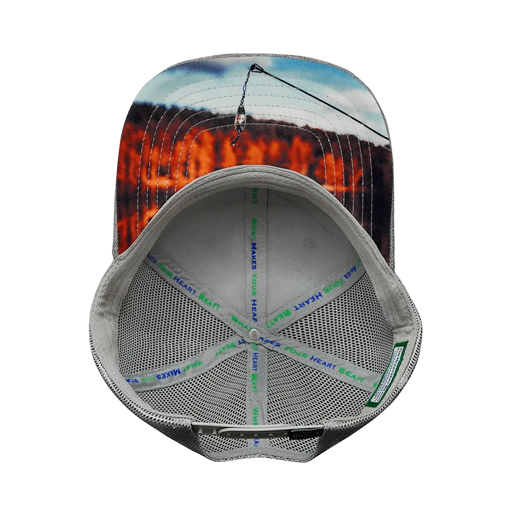 Fishing Hat | Baseball Hat Fit | Heather Gray - Gray
