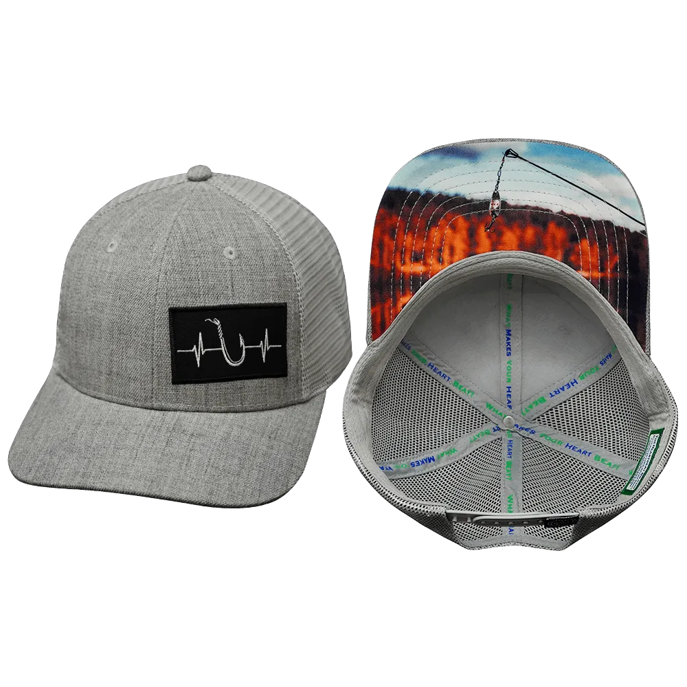 Fishing Hat | Baseball Hat Fit | Heather Gray - Gray