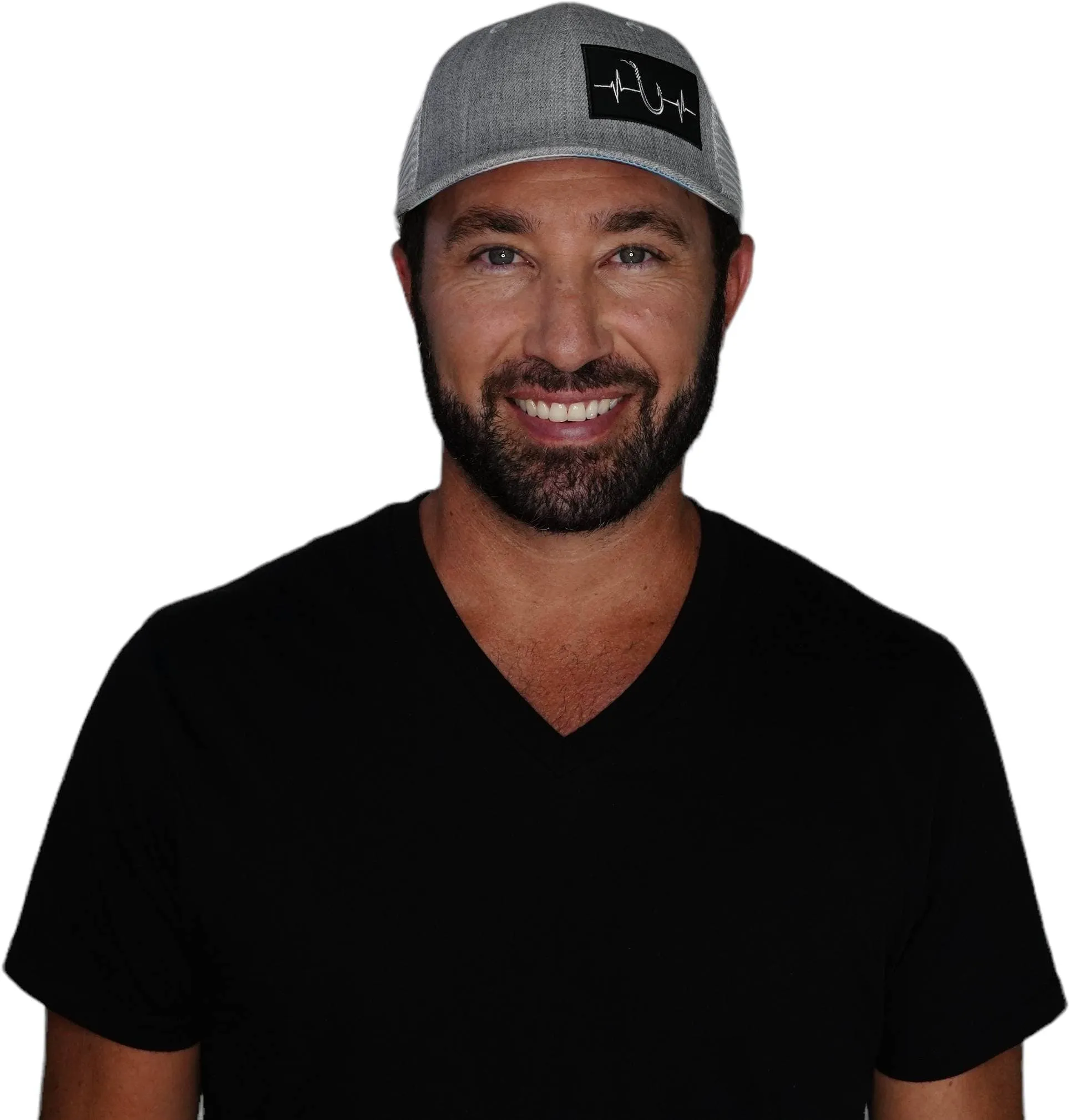 Fishing Hat | Baseball Hat Fit | Heather Gray - Gray