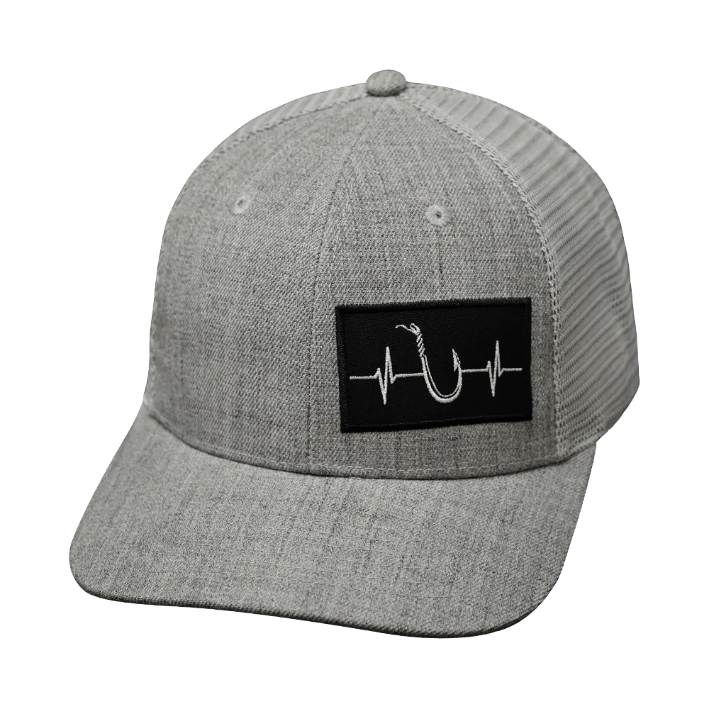 Fishing Hat | Baseball Hat Fit | Heather Gray - Gray