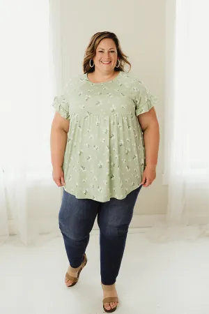 Floral Printed Babydoll Top