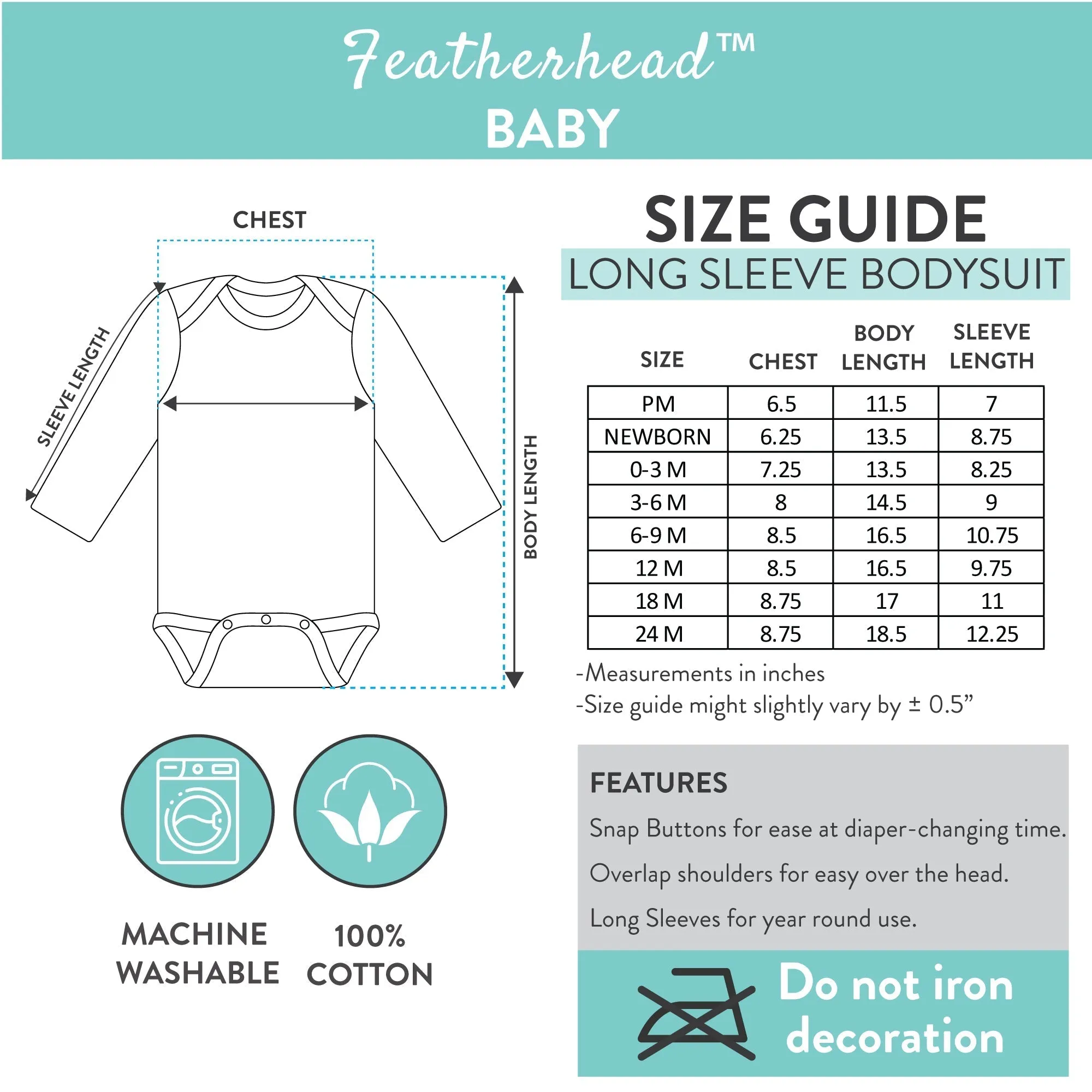 FS-494 Long Sleeve Bodysuit 2pk Blue Mountains
