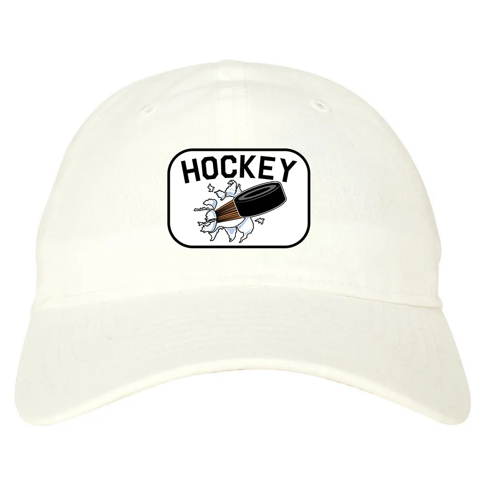 Hockey Goalie Puck Mens Dad Hat Baseball Cap