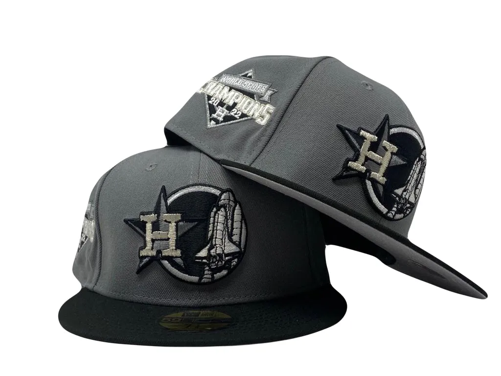 Houston Astros 2022 World Series Gray/Black Brim New Era Fitted Hat