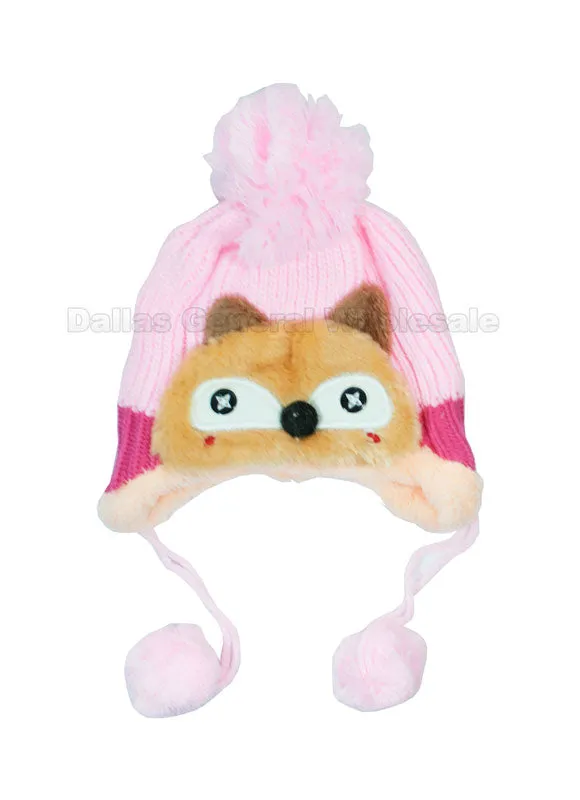 Kids Fleece Lining Toboggan Beanie Hats Wholesale