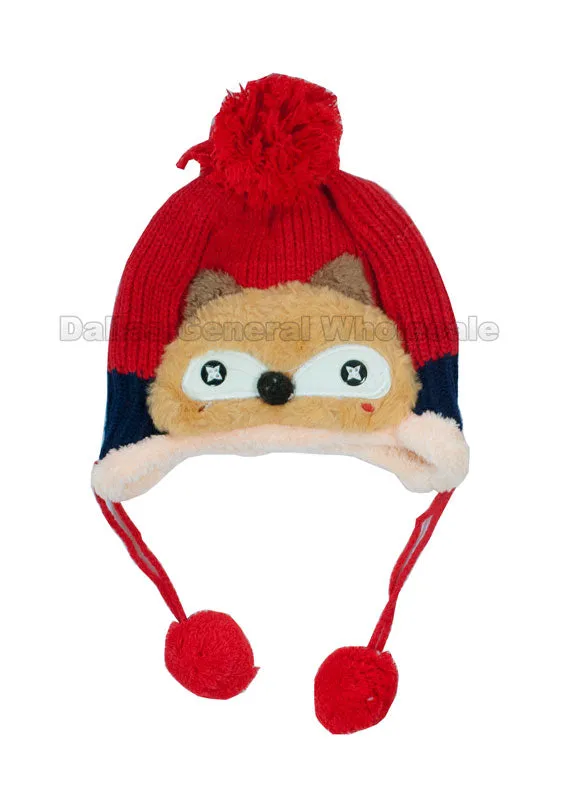 Kids Fleece Lining Toboggan Beanie Hats Wholesale