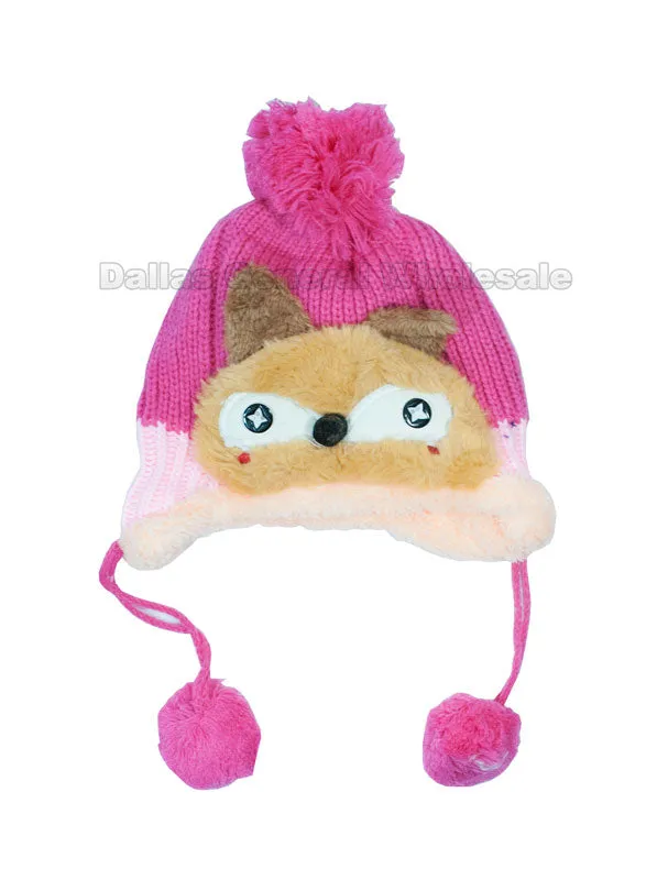 Kids Fleece Lining Toboggan Beanie Hats Wholesale