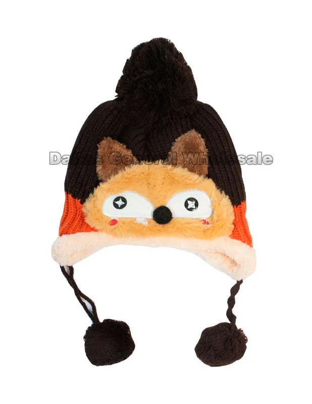 Kids Fleece Lining Toboggan Beanie Hats Wholesale