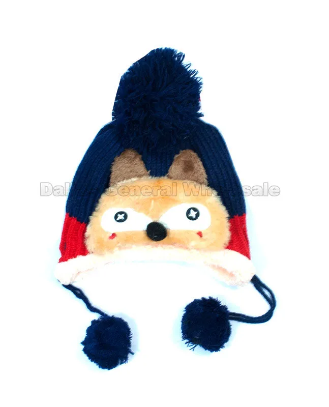 Kids Fleece Lining Toboggan Beanie Hats Wholesale