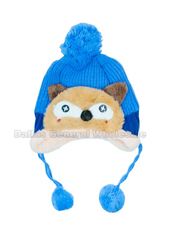 Kids Fleece Lining Toboggan Beanie Hats Wholesale