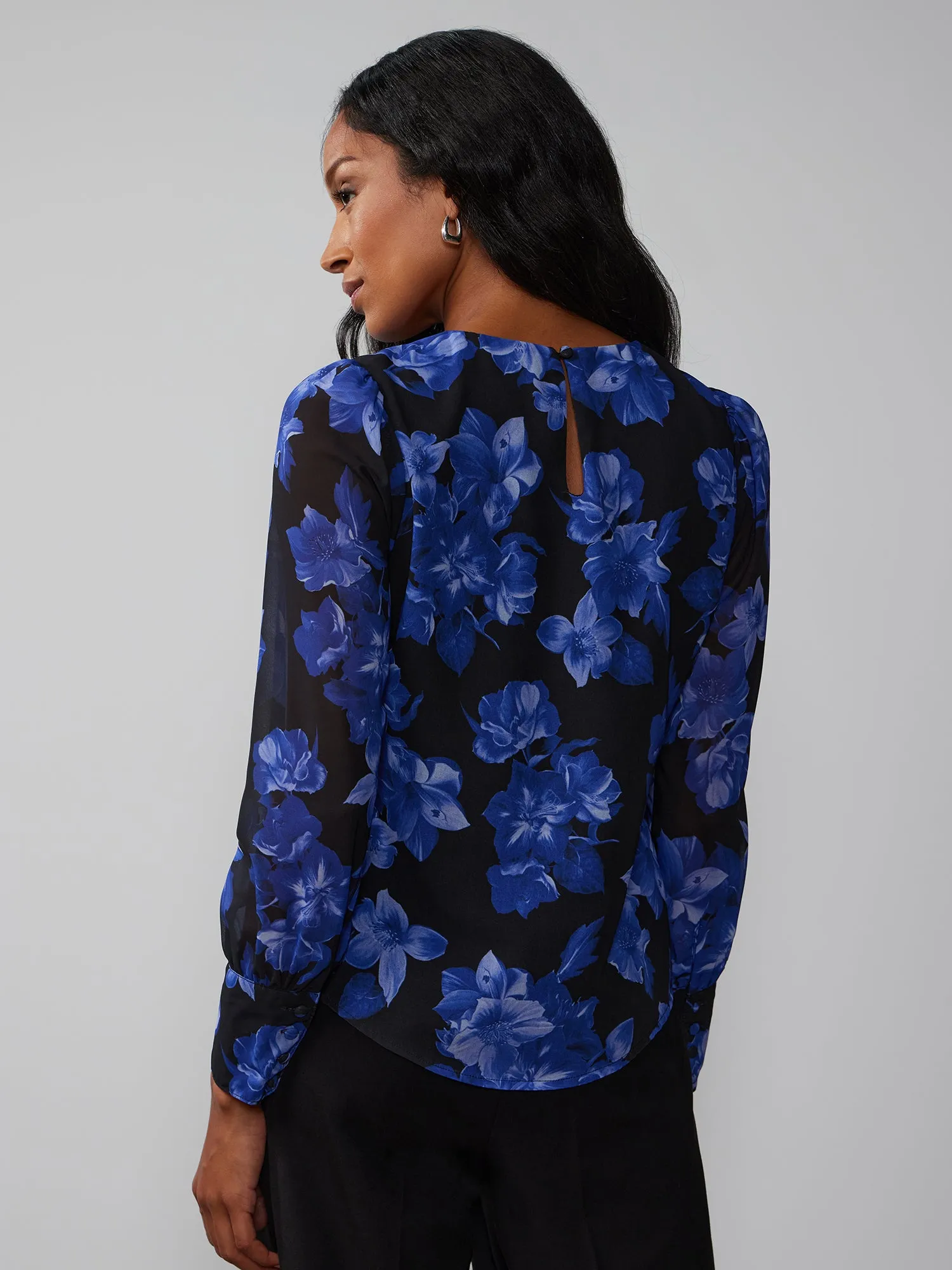 Long Sleeve Floral Blouse