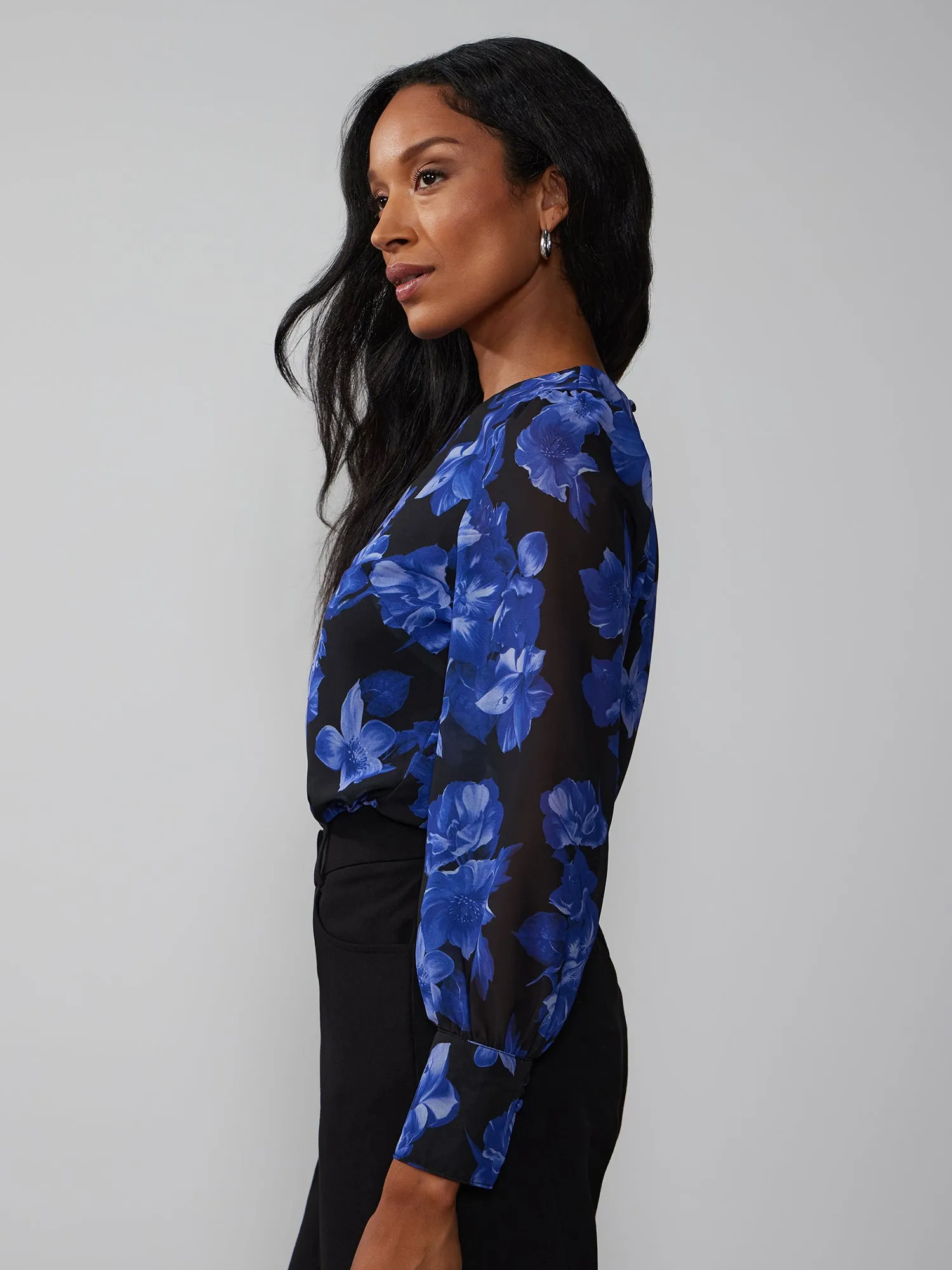 Long Sleeve Floral Blouse