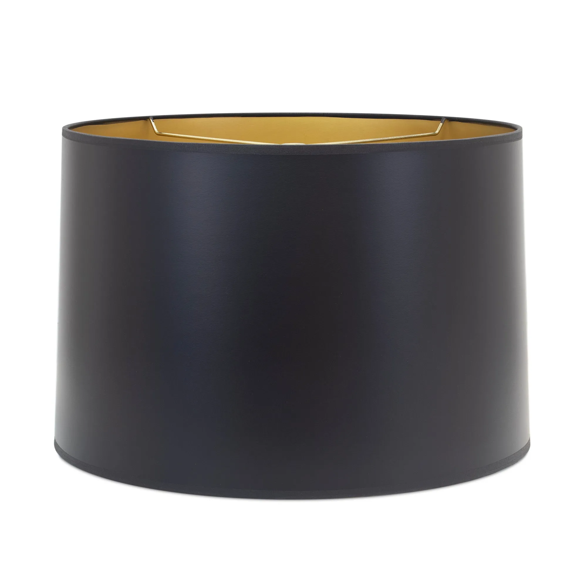Matte Black Paper Shade with Gold Lining