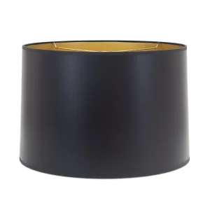 Matte Black Paper Shade with Gold Lining