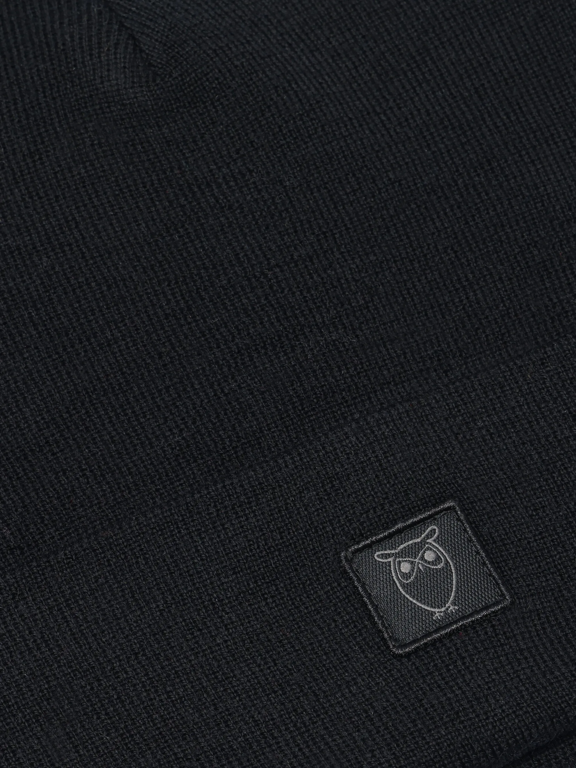 Merino Wool Double Layer Beanie RWS - Black Jet