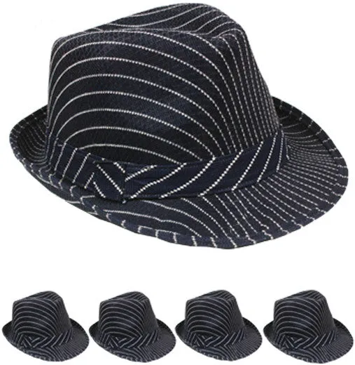 nany blue mesh fedora hat Case of 72