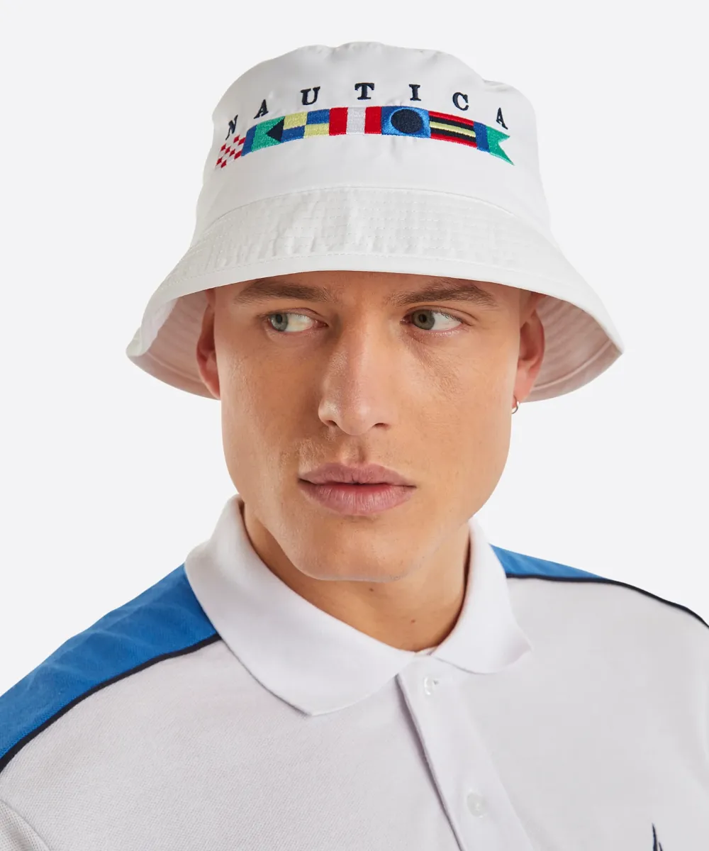 Nautica Pacific Bucket Hat (White)