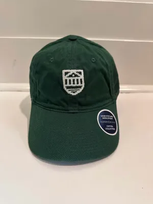 Needlepoint Shield Hat (Dark Green)