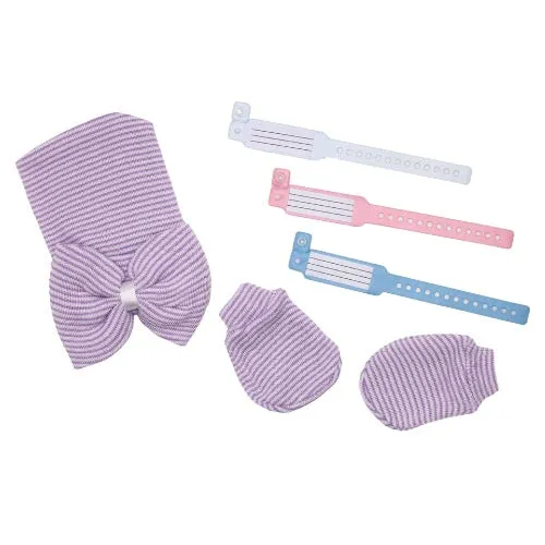 Newborn Hospital Hat, Mittens & Bands