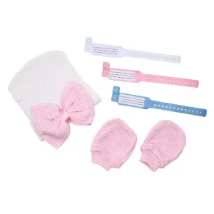 Newborn Hospital Hat, Mittens & Bands
