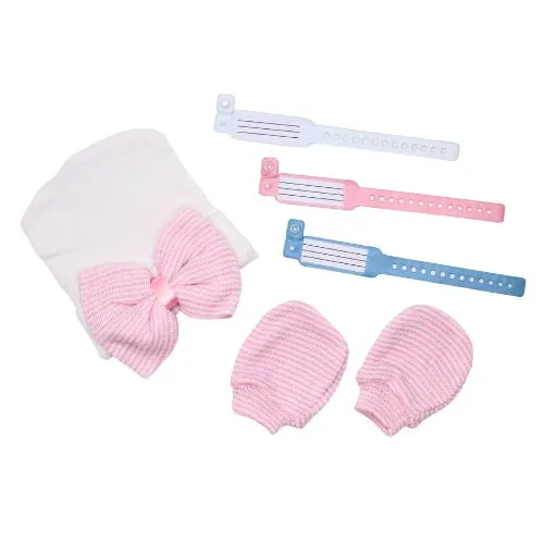 Newborn Hospital Hat, Mittens & Bands