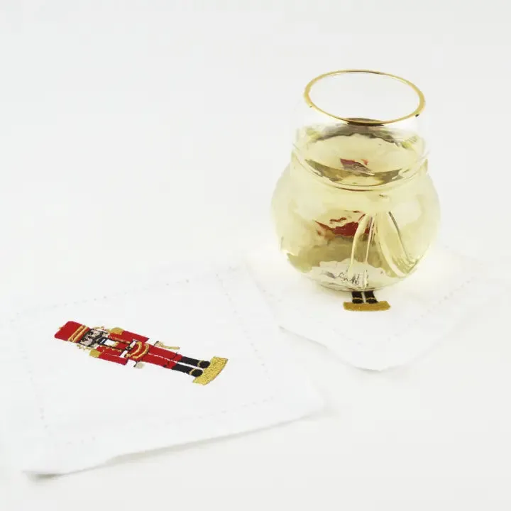 Nutcracker Embroidered Cocktail Napkin Set
