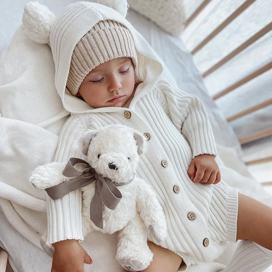 Organic Teddy Bear Fluffy Soft Toy - Gift Boxed - White  ***SOLD OUT PRE-ORDER FOR END JANUARY 2025 DELIVERY***
