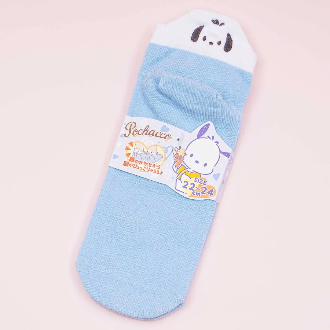 Pochacco Embroidered Heel Socks