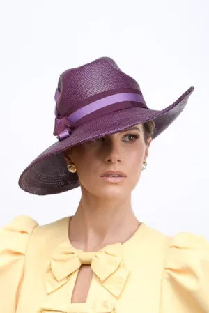 Purple Panama Fedora