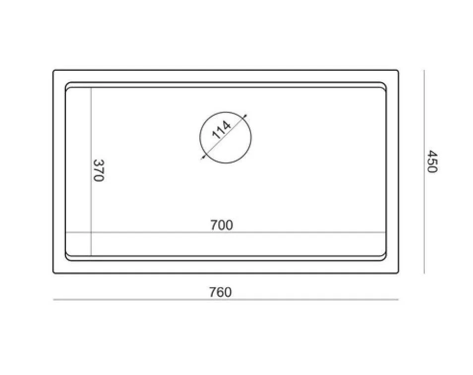 Quadron Logan 110 White, topmount or undermount sink