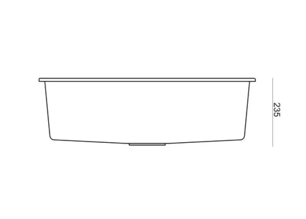 Quadron Logan 110 White, topmount or undermount sink