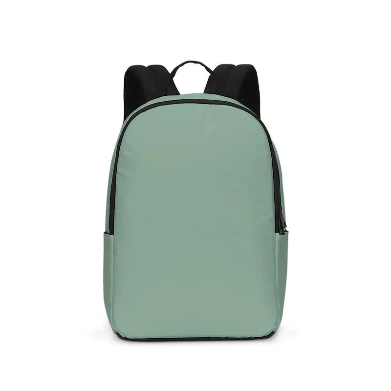 Shaded Pale Pastel Green Gray Waterproof Backpack | C30M0Y30K30