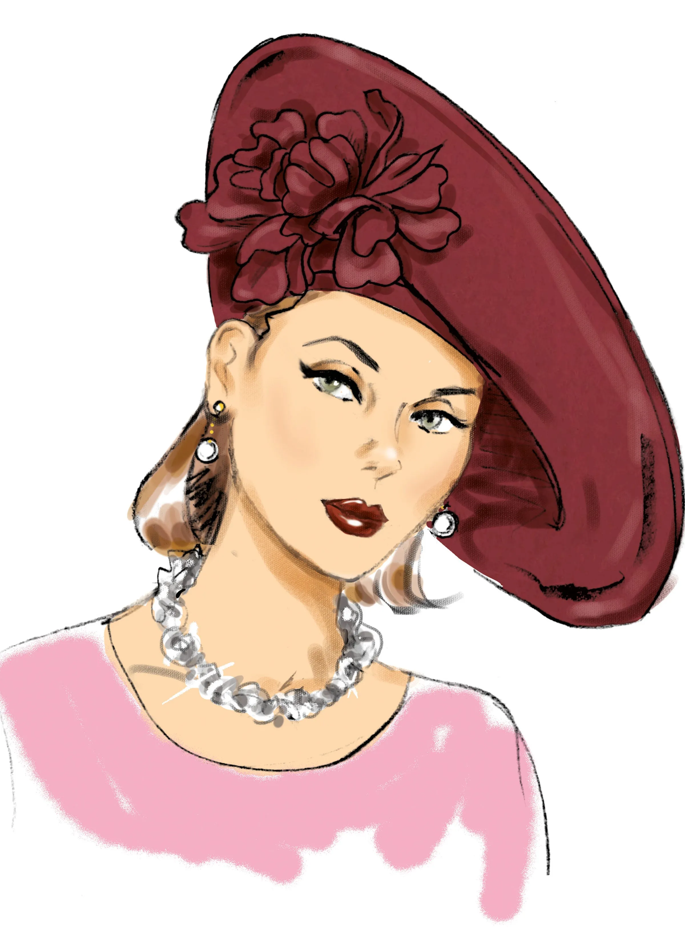 Simplicity Pattern 9834 Misses' Hats in Five Styles