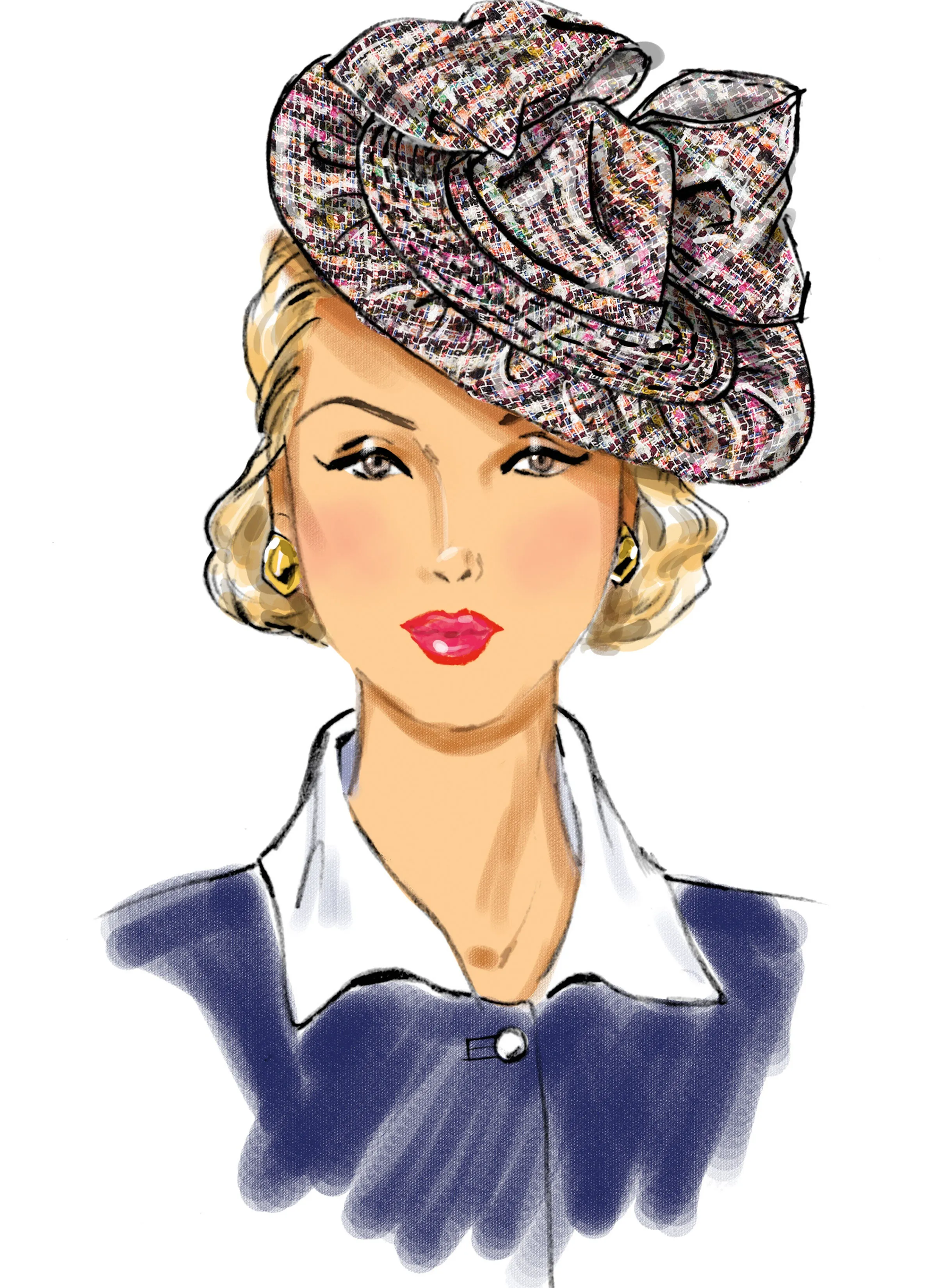 Simplicity Pattern 9834 Misses' Hats in Five Styles